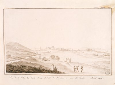 View of the Fortified Town and Palace of Piombino, 1812 by Salomon Guillaume Counis